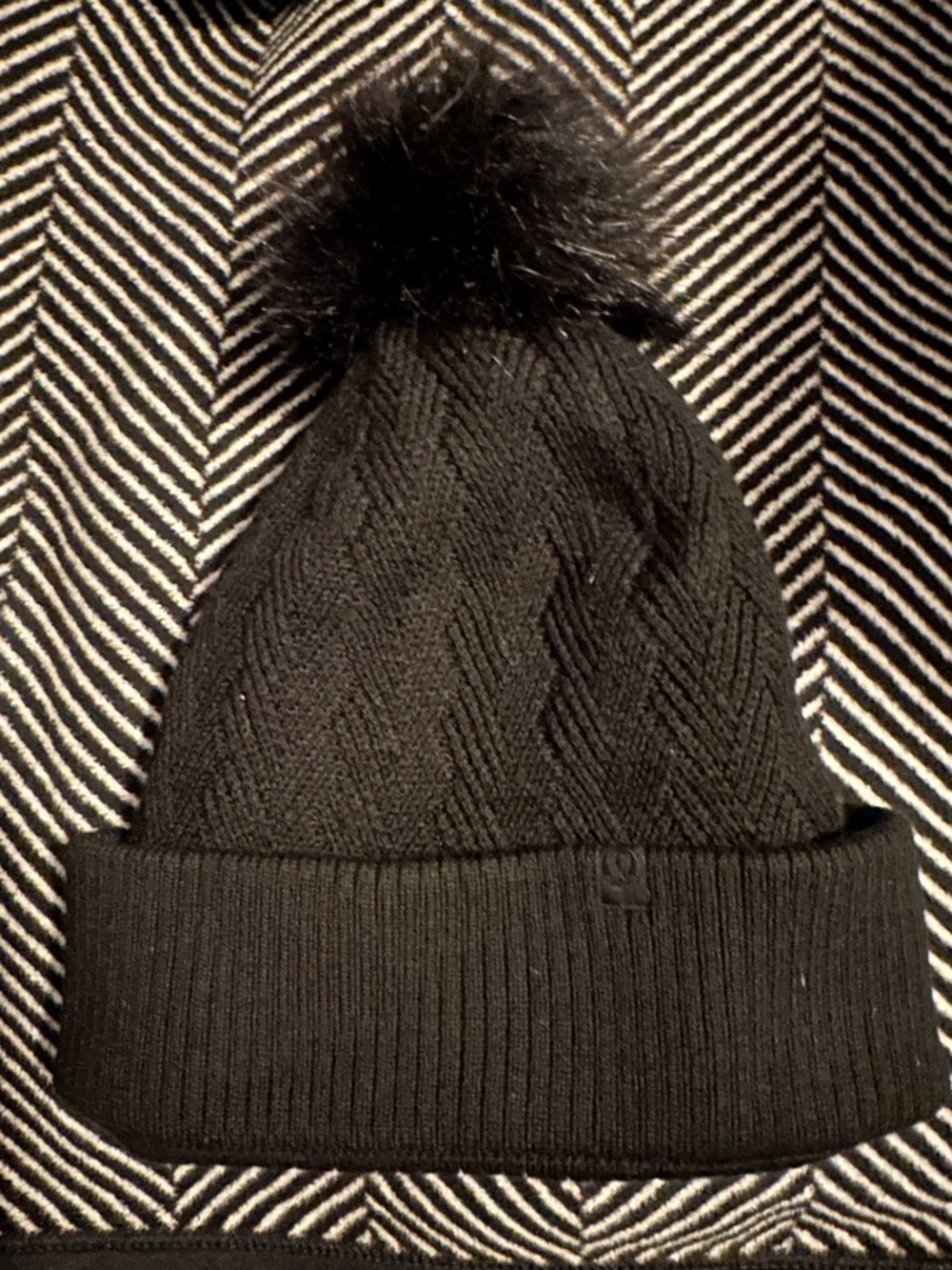 lululemon athletica Black Knit Pom Beanie
